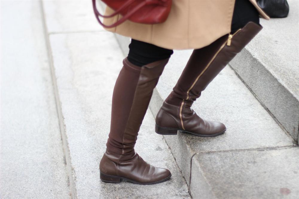 michael kors bromley riding boots brown