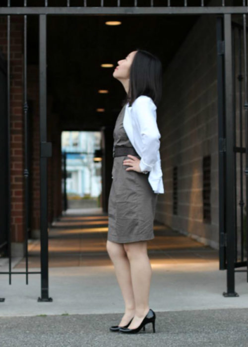 “3 Looks for Work” Gap Sheath Dress – Look #3: White Blazer