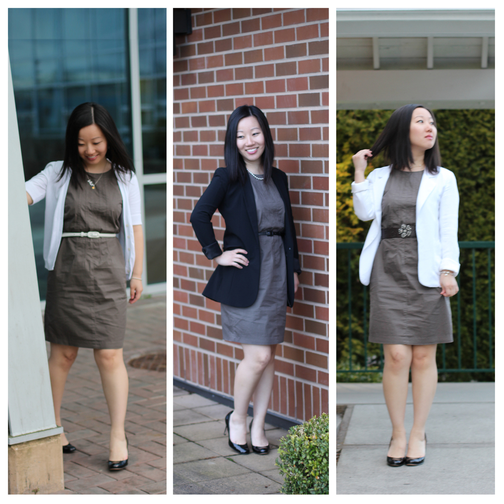 One dress - three looks for work
