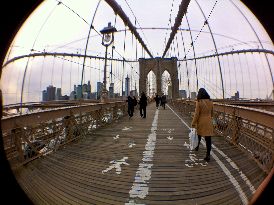 Brooklyn Bridge with olloclip fisheye lens for iPhone4