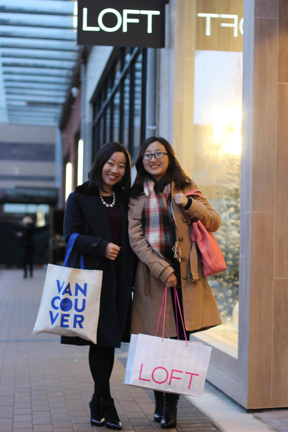 All smiles with my friend Rosie and our purchases after the LOFT Grand Opening Event 