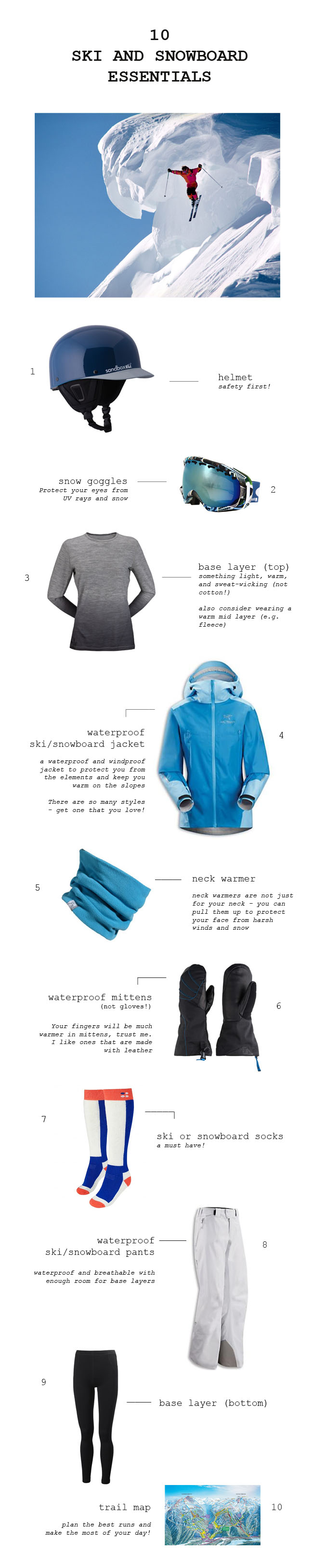 10 ski and snowboard must-haves - what to wear on the slopes 