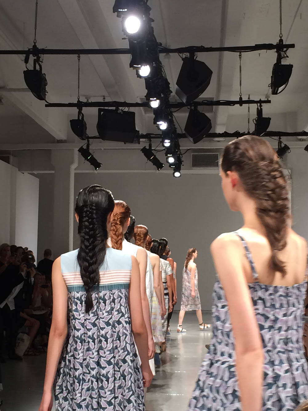 Gorgeous fishtail braids at the Suno show. I need to learn how to do this asap!