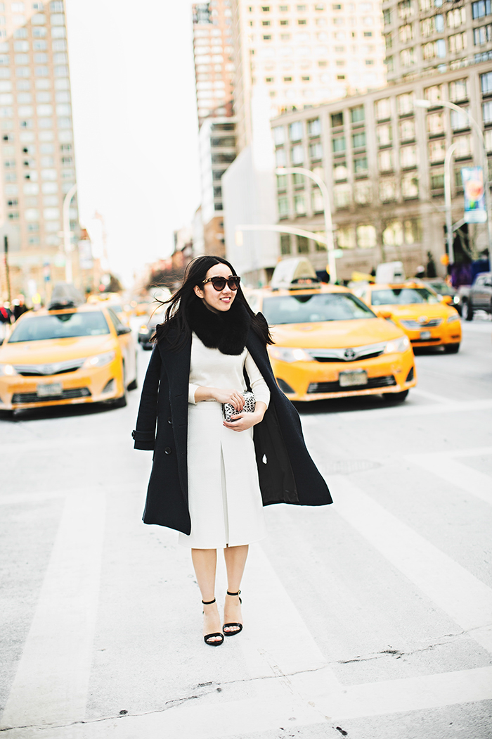 Outside of Lincoln Center. NYFW Street Style. Jenny Liu, fashion blogger. Photo by Jessa Kae.