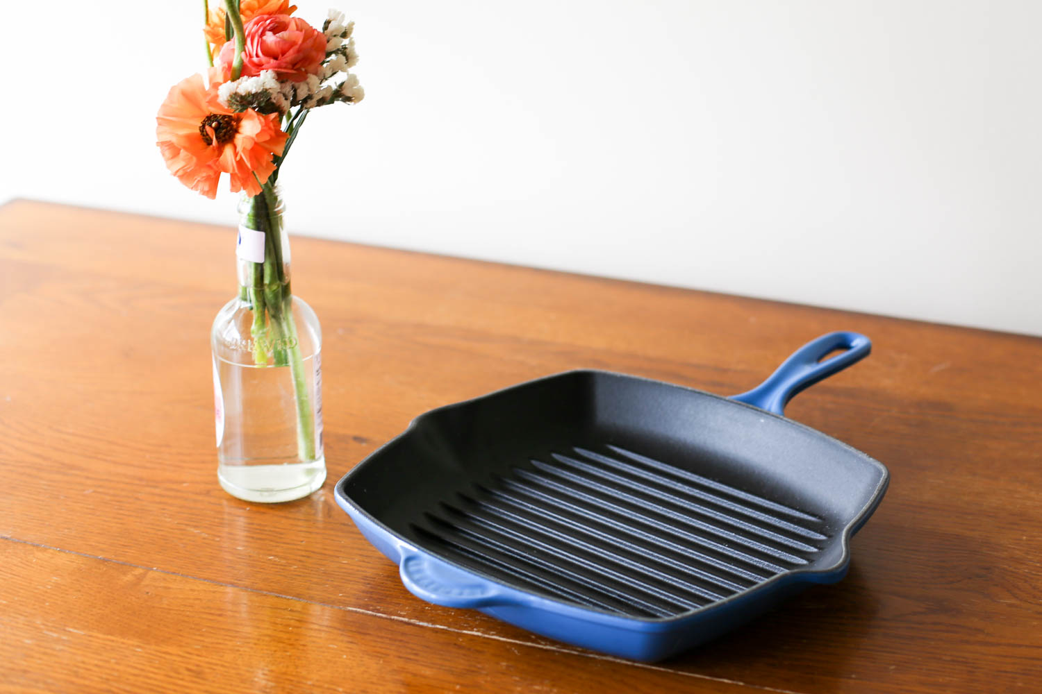 Le Creuset 26cm Square Skillet Grill, available at Nordstrom, Amazon, Sur La Table, Williams-Sonoma, The Bay, and Macy's. 