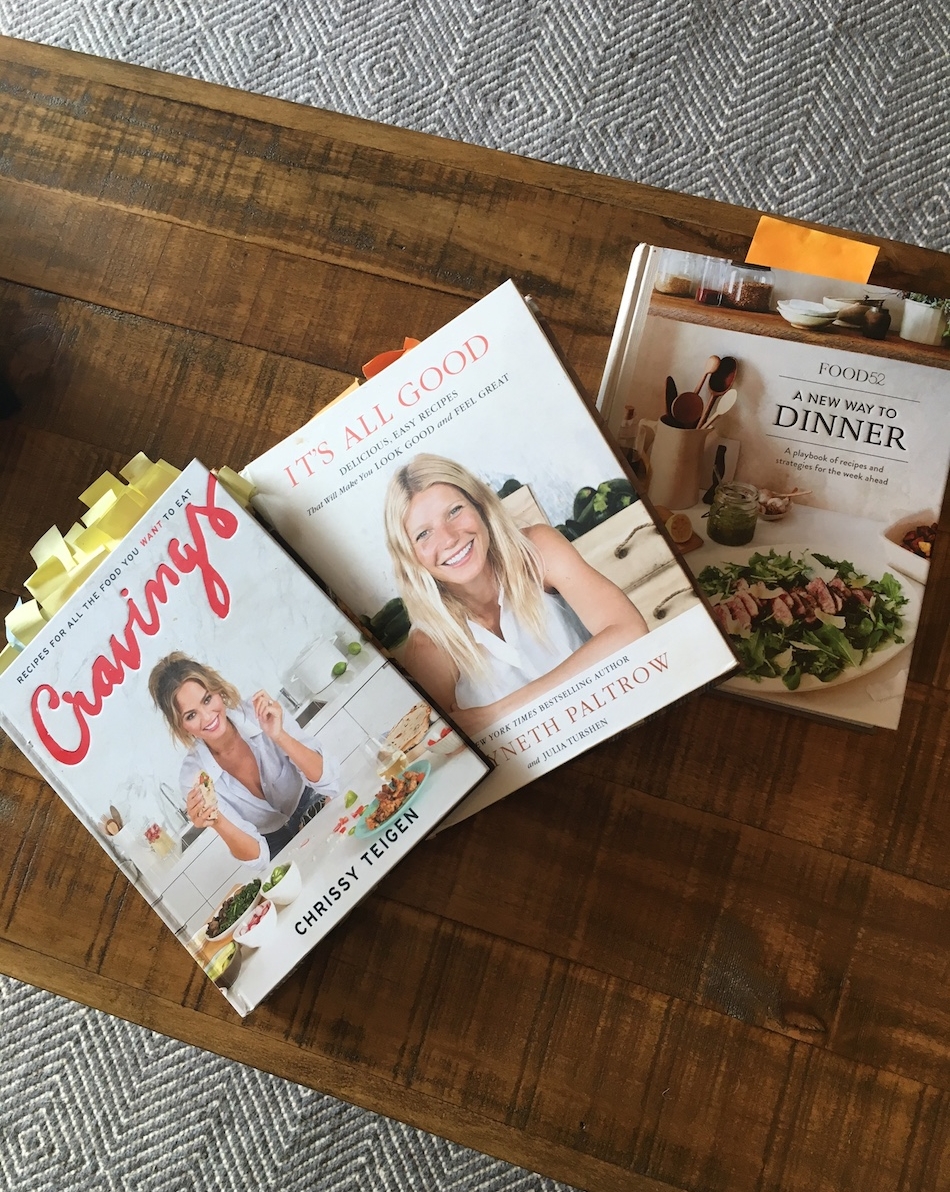 Best cookbooks for weeknight dinners: Cravings by Chrissy Teigen, It's All Good by Gwyneth Paltrow, and Food52: A New Way to Dinner