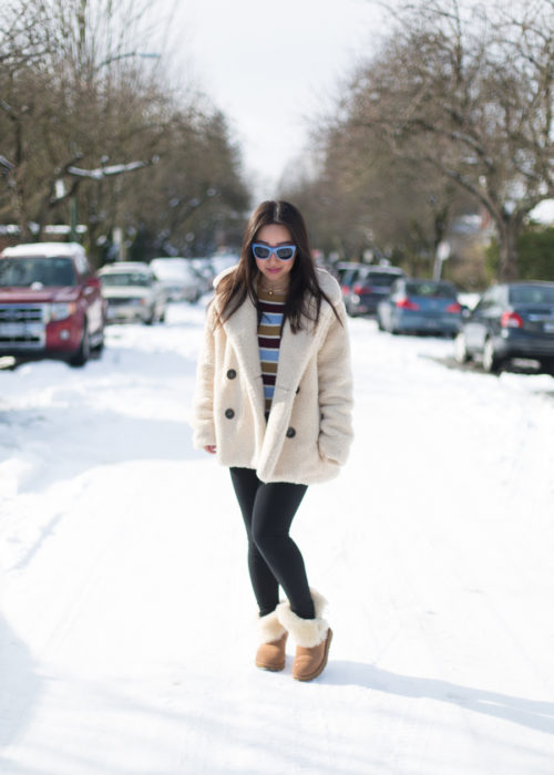 Soft and Cozy :: Free People Teddy Coat & Ugg Bailey Boots