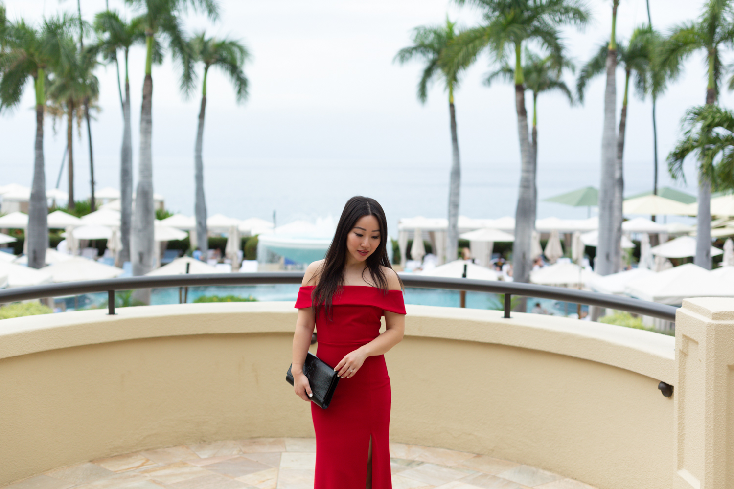 non-traditional red wedding dinner gown